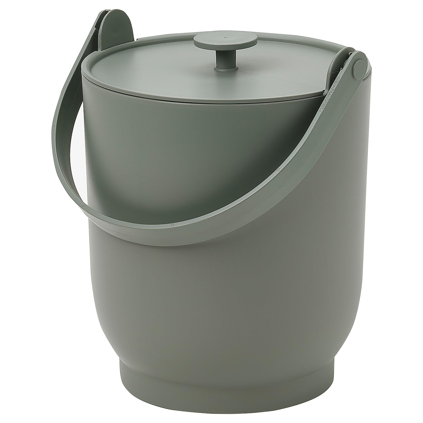 IKEA FARMARKVAST bin with lid for organic waste, grey-green, 4 l