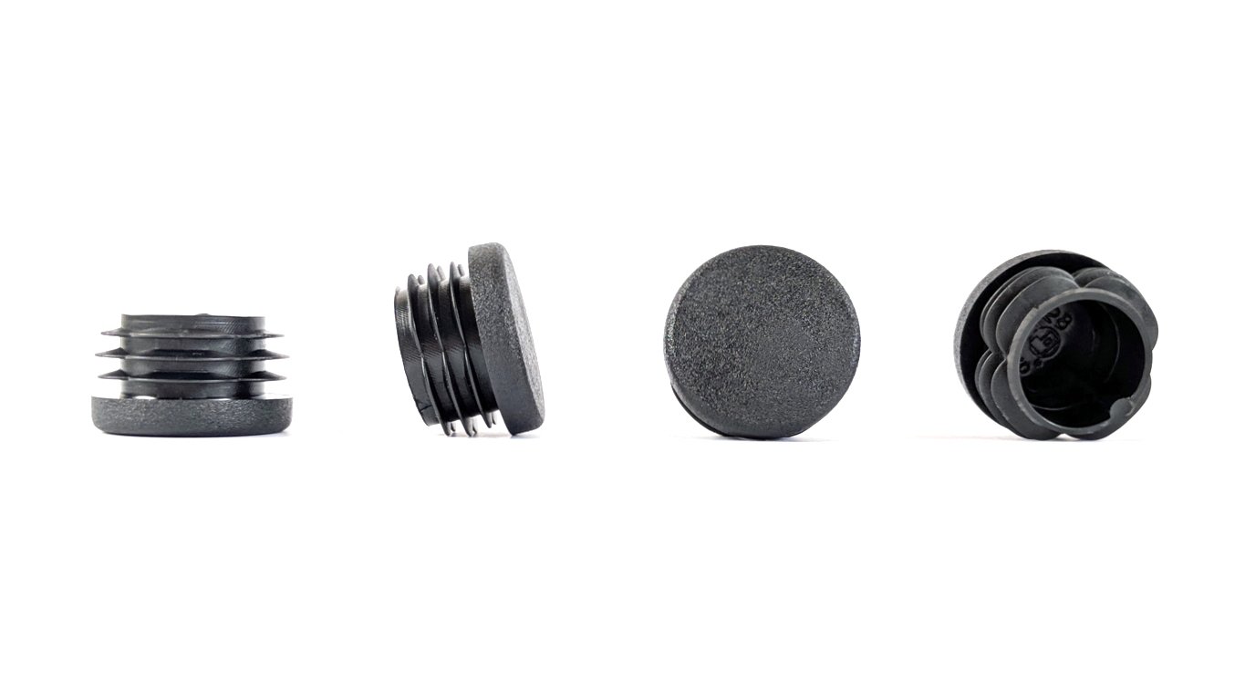 Keay Vital Parts Black 28Mm Diameter Round Tube Insert - Made In Germany, Pack Of 4 Durable Furniture Leg Caps For Floor Protection And Stability (See Second Image For Ordering Guide)