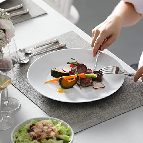 Malacasa Dinnerware Sets, 24-Piece Gourmet Porcelain Plates And Bowls Sets, Modern Round Dish Set For 6, Premium Serving Plate Set For Dessert, Salad, Soup, Pasta, Series Amelia #TOP6