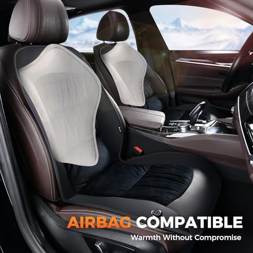 Image of FLORICH Winter Car Seat Cover Furry Seat Cushion for Car Driver or Passenger Seat Cushion Front Car Seat Covers for Full Back Universal Fit for Car SUV Truck Van, Black, 1PCS