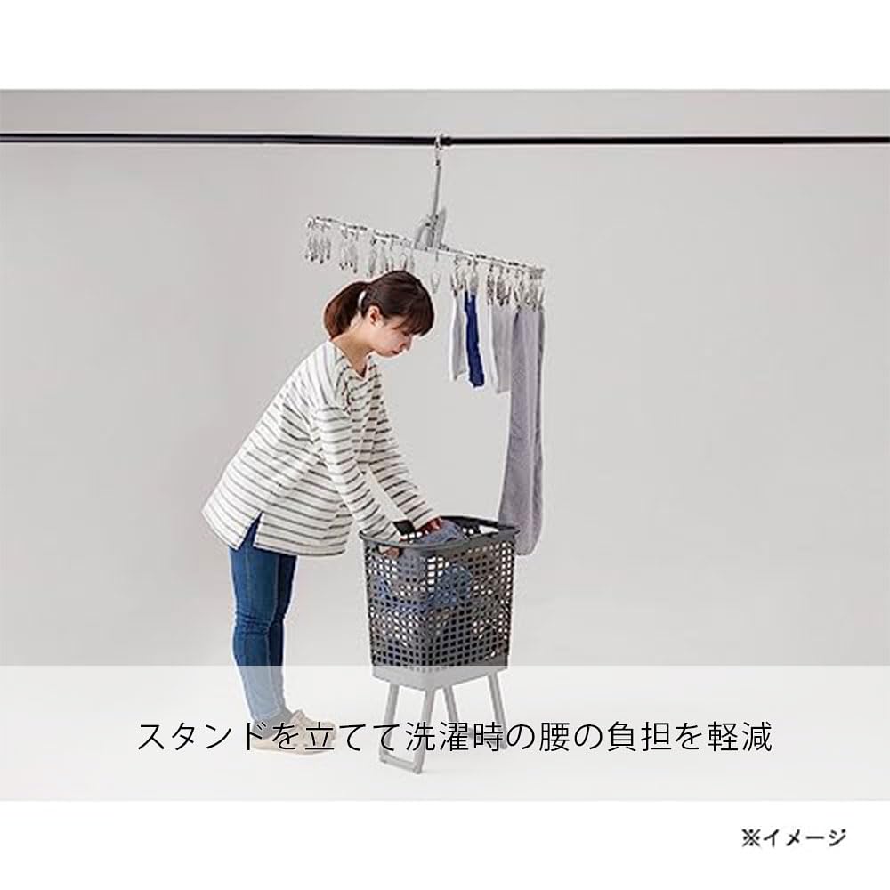 Amazon.co.jp: カインズ(CAINZ) ランドリーバスケット 深型 幅44.5cm