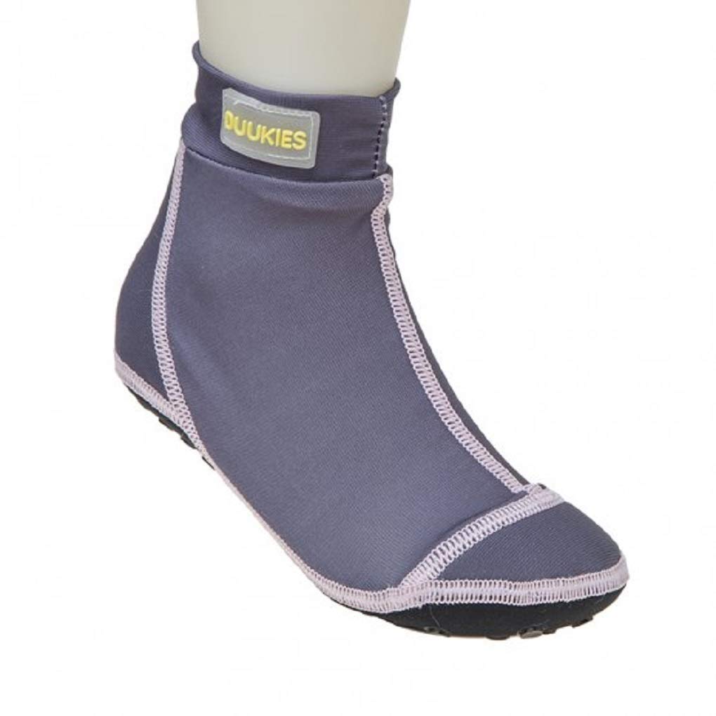 Duukies Kinder Badesocken Grey Pink Basic Strandsocken UV-Schutz rutschfest Badeschuhe