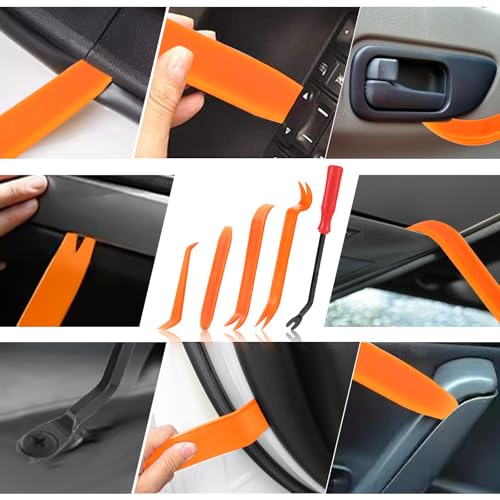 Image of Car Retainer Clips & Fasteners Kit - 18 Universal Sizes Nylon Bumper, Fender Rivets, Door Panel Clips, and Plastic Rivets with Removal Tool for Toyota, Ford (415pcs)