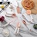COOK WITH COLOR Kitchen Gadget Set Copper Plated Stainless Steel Utensils with Soft Touch Handles, Copper White, 7 Pieces