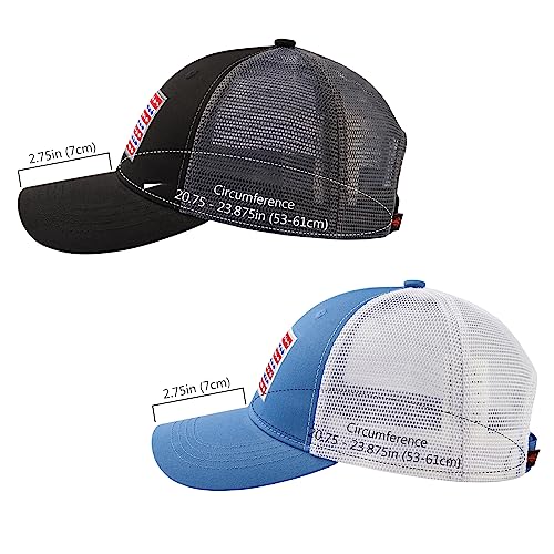 Image of BASSDASH 2 Pack Altimate Fishing Hunting Hat Mesh Back for Men Women Adjustable Baseball Trucker Cap Camo Blaze Orange