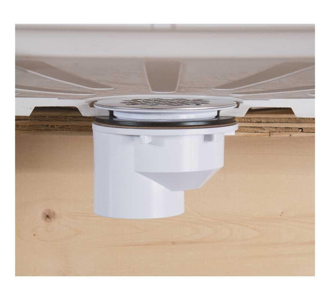 Oatey 42787 odpływ prysznicowy z PCW z sitkiem ze stali nierdzewnej, 5 cm