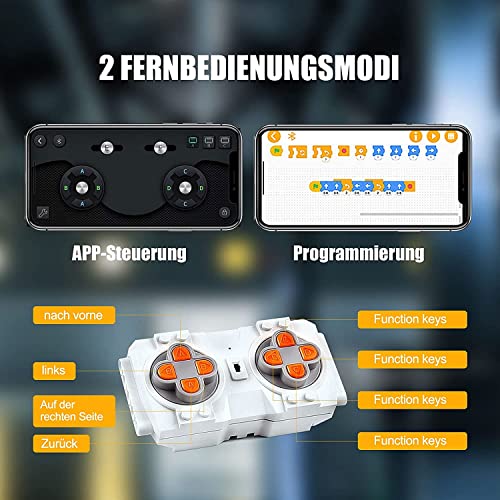 MERK Technik Traktor Ferngesteuert mit Funktionen, 4 IN 1 Landwirtschaftliche Fahrzeuge Modellbausatz für Kinder… – Bild 7