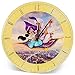 Aladdin and Jasmine Disney Kinkade Pale Yellow 12 inch Glass Round Wall Clock