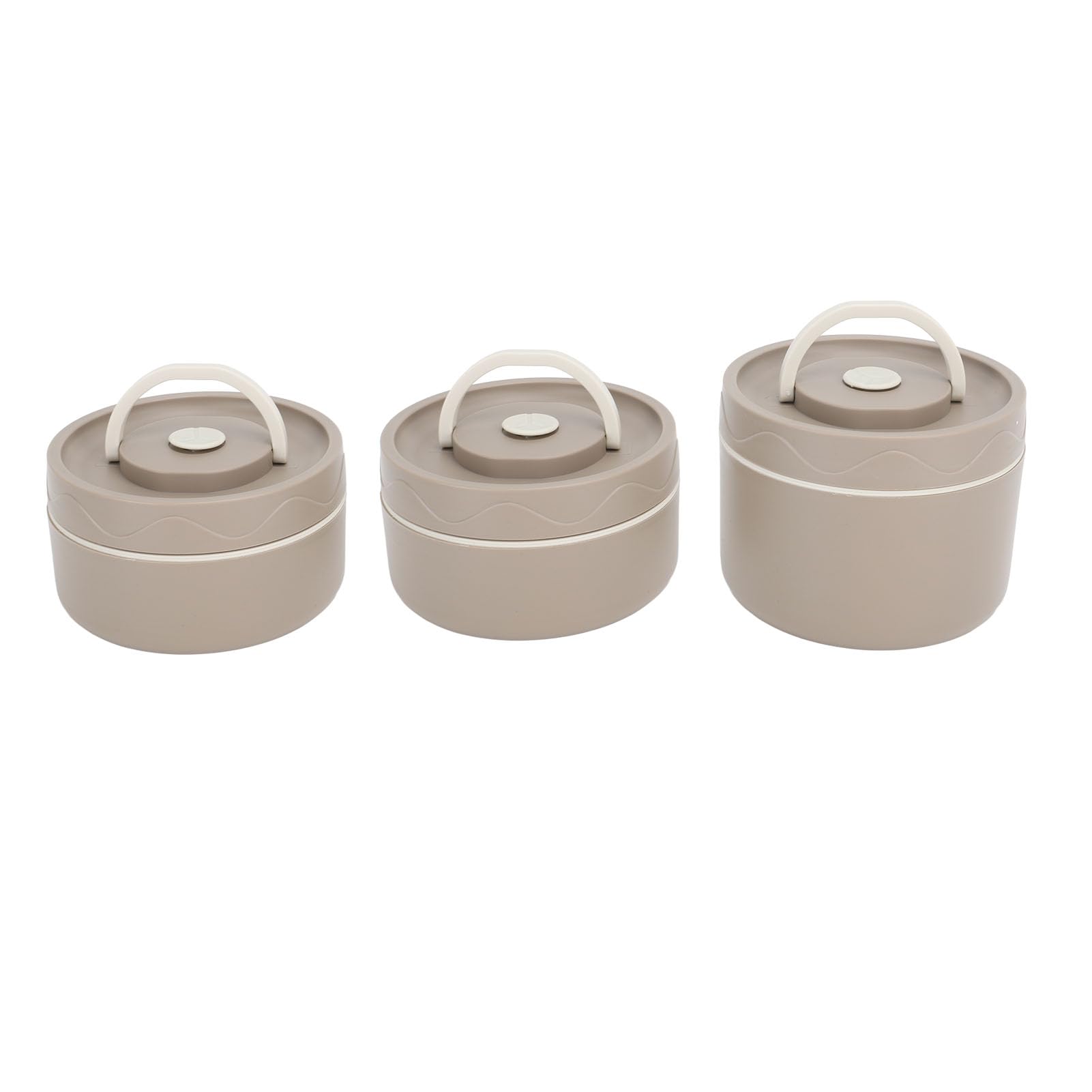 Cocoarm Contenitore per Il Pranzo Coibentato in Acciaio Inossidabile 304, Box Termico Rotondo Sigillato, con Borsa Termica, Contenitore per Il Pranzo Portatile (3 Cartone)