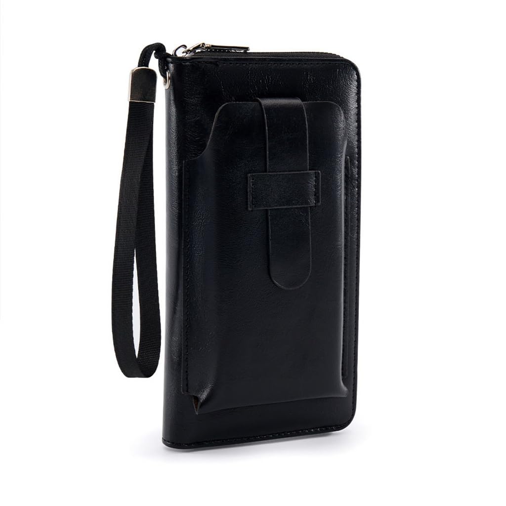 Sac à main tendance pour homme avec portefeuille long zippé et sécurisé