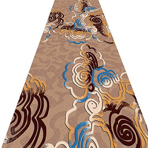 Tapis de couloir jaune style européen 1.2x5m résistant et découpable - 2