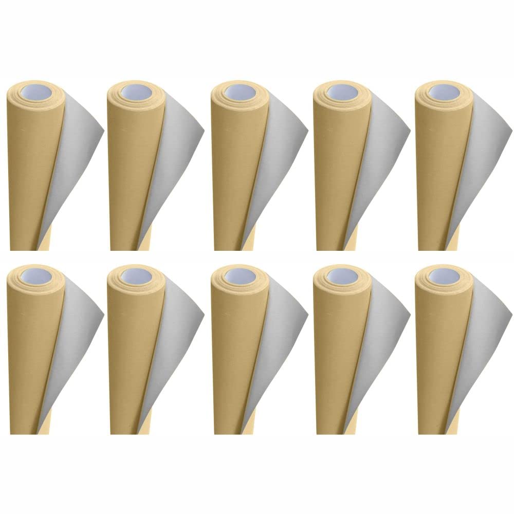 3 Ace Crafts Mocha (Pack Of 10) Poster Paper Rolls (Mocha) (10M X 76Cm) Wrapping Paper For Birthday Gift Wrapping - Perfect For Festival Decorations, Floor Covering, Table Runner, School Notice Boards