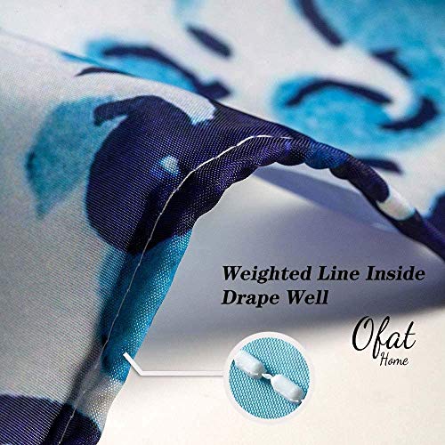 Ofat Home Van Gogh Starry Night Shower Curtain With Hooks For Bathroom, Japanese Painting Hokusai The Great Wave Off Kanagawa Bathroom Decor, No Liner Needed Washable, Blue, 72"X72" #TOP3
