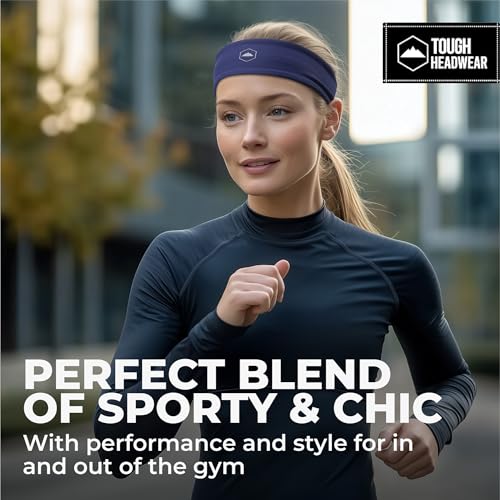Image of Tough Headwear Tough Outfitters Headband for Men - Mens Headbands - Working Out Sports Performance Head Bands - Athletic Cycling Running Sweat Band, Football Headbands - Sweat Bands Men /Women