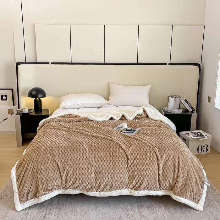 Premium Sherpa Throw Blanket for Sofa Couch Soft Plush Chevron Fleece (u5)