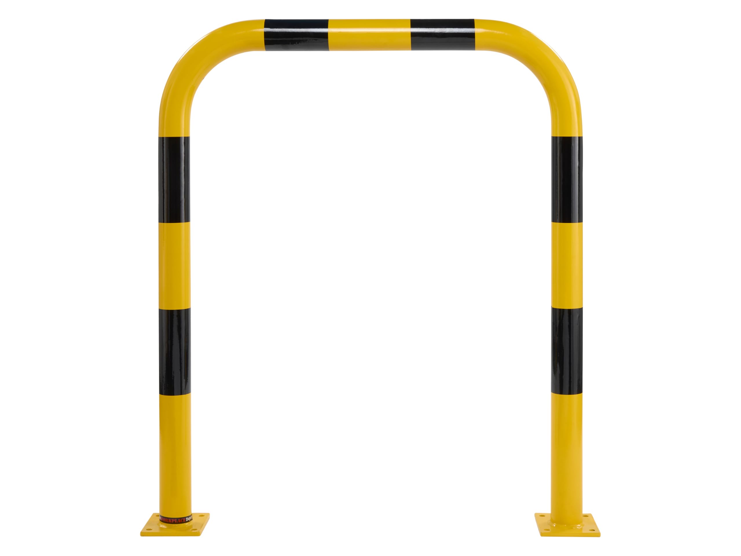 Hooped Perimeter Barrier, 1.2m Tall Heavy Duty Yellow/Black Steel Impact & Racking Protector, Safety Warehouse and Car Park Protection Barriers