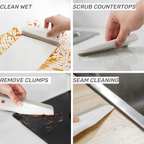 Image of 4 in 1 Small Squeegee, Silicone Squeegees for Kitchen & Bathroom Countertop Cleaner, Household Window Mirror Squeegee, Tile Wall & Car Windshield (1)
