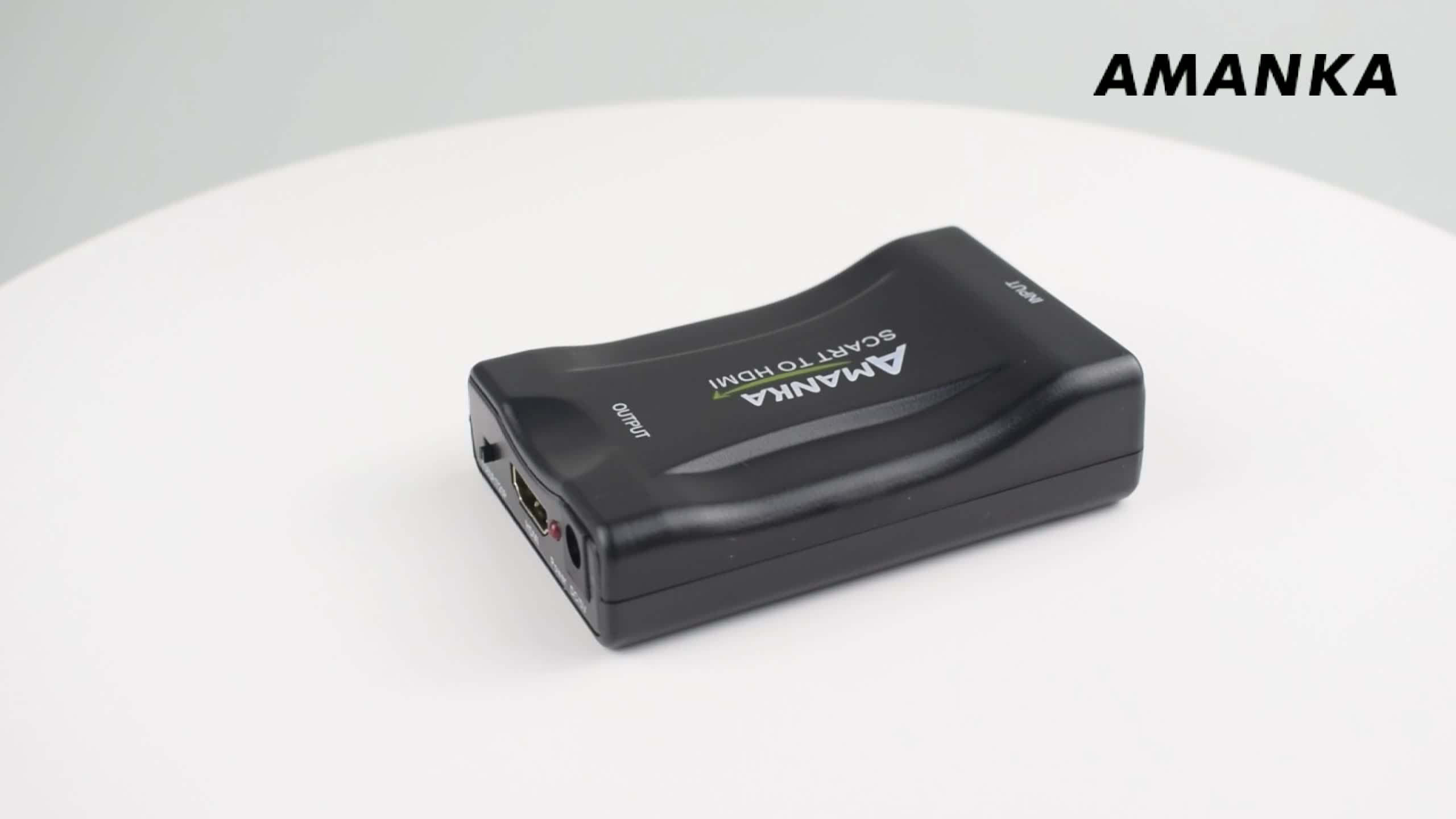 AMANKA Scart auf HDMI Konverter Video Audio Wandler 1080P HD Adapter für HDTV VHS STB Xbox PS3 Sky DVD Blu-ray usw – Bild 8