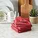 DII Microfiber Multi-Purpose Cleaning Cloths Perfect for Kitchens, Dishes, Car, Dusting, Drying Rags, 12 x 12, Set of 6 - Wine