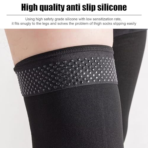 Yxmeiguo Thigh High Compression Stockings 20-30mmHg, Toeless Compression Socks for Women & Men, Varicose Veins Relieves Muscle Soreness, Silicone Dot Band, Open Toe, Pair2