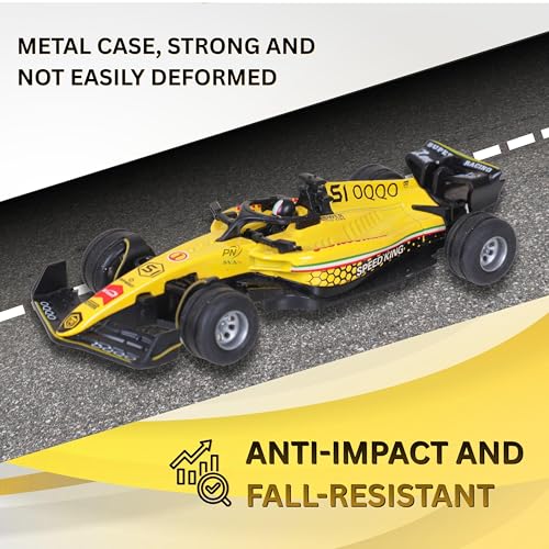 Image of Formula RC Racing Car for Kids Age 6+ Years 1:64 Scale Mini Rechargeable Remote Control Sports Car with APP Control, LED Lights, 3 Speed Modes & Type-C Charging | Formula Racer Toy Car