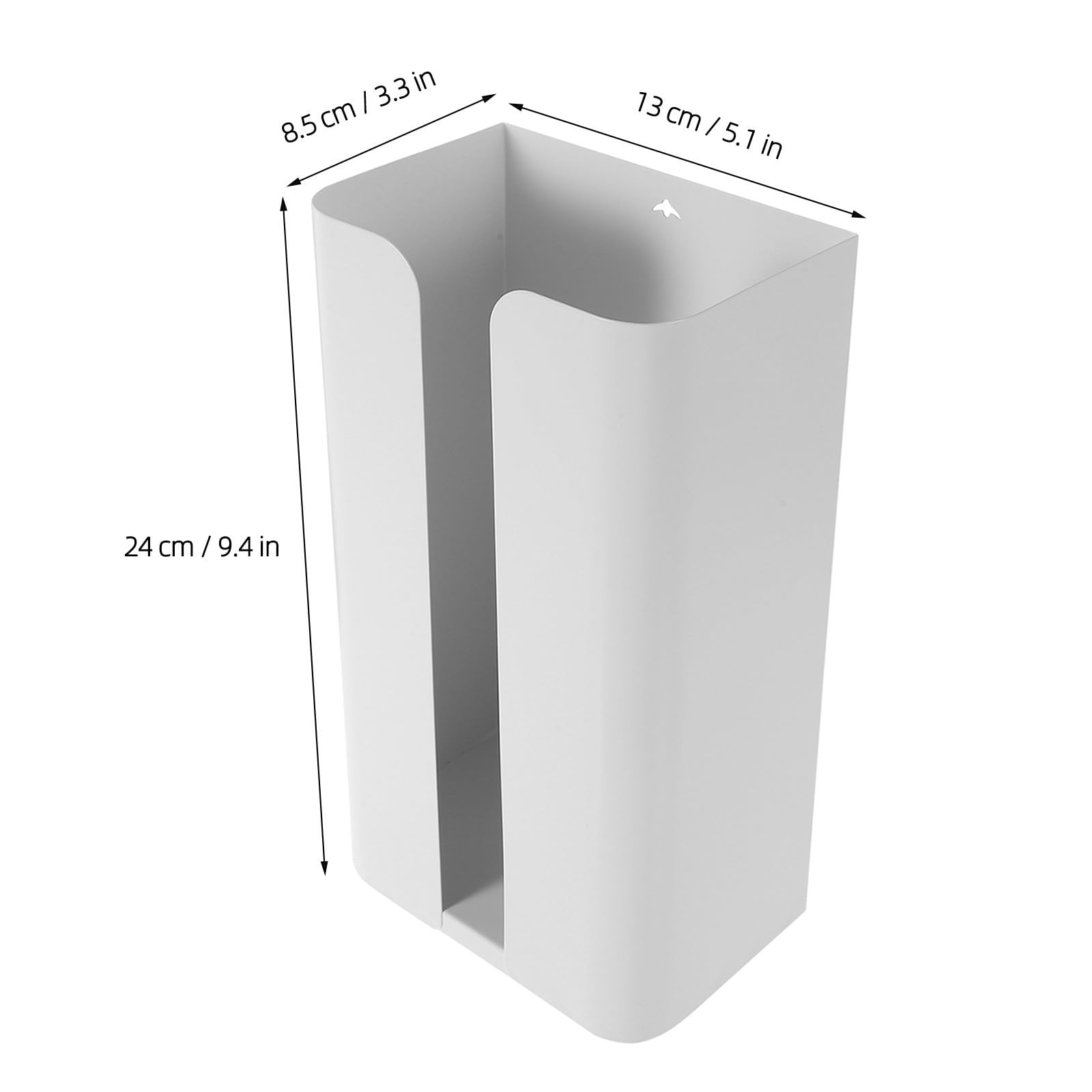 2 Pezzi Porta Fazzoletti Magnetico Bianco in Acciaio al Carbonio, senza