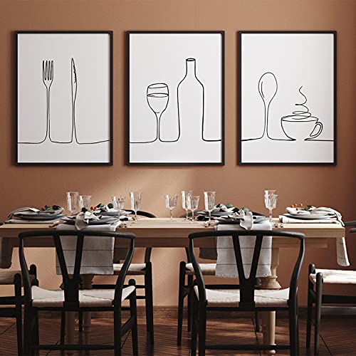 Peinture cuisine moderne pour habiller un mur vide sans cadre