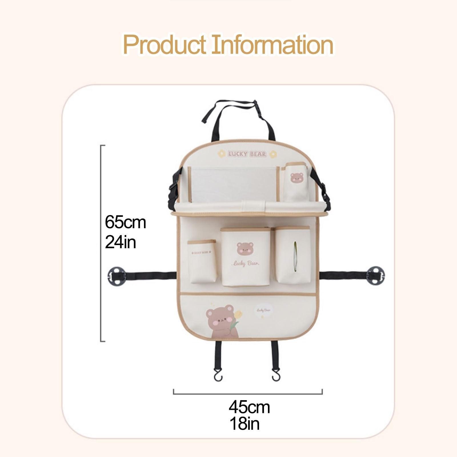 Autositz Organizer Rückenlehnen für Volkswagens Lavida Utensilientaschen Auto Multifunktional Wasserdicht Rücksitz Organizer mit Klapptisch, Tablet Tasche und Viele Taschen(2PCS)