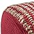 SIMPLIHOME Larissa Round Pouf, Footstool, Upholstered in Natural and Maroon Hand Braided Jute, for the Living Room, Bedroom and Kids Room, Boho Small Parcel