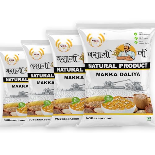 Image of Vasani G Makka Daliya | Corn Porridge | Maize Zea-Mays Makki Makai Sweet Corn Popcorn | Cracked & Broken Corn Dalia - 2 kg