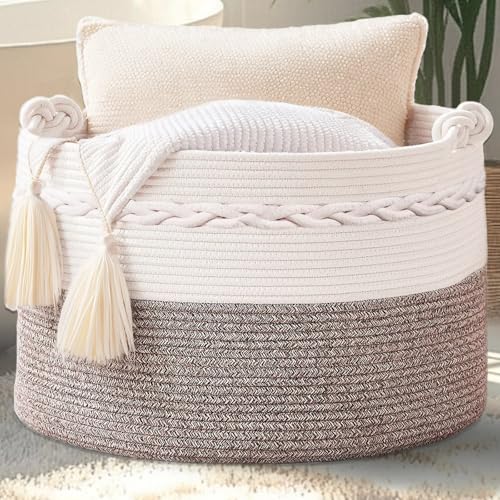 Quincunx Large Cotton Rope Basket (20