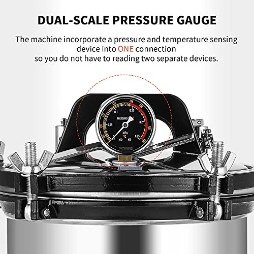 Bashishan 18L Steam Autoclave 19 Qt Stainless Steel Portable Lab Autoclave 110V #TOP5