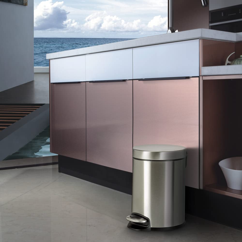 Freelance Effie Steel Wastebin, Waste Storage Box, Dustbin, Trash Can, Steel, 5 Ltr