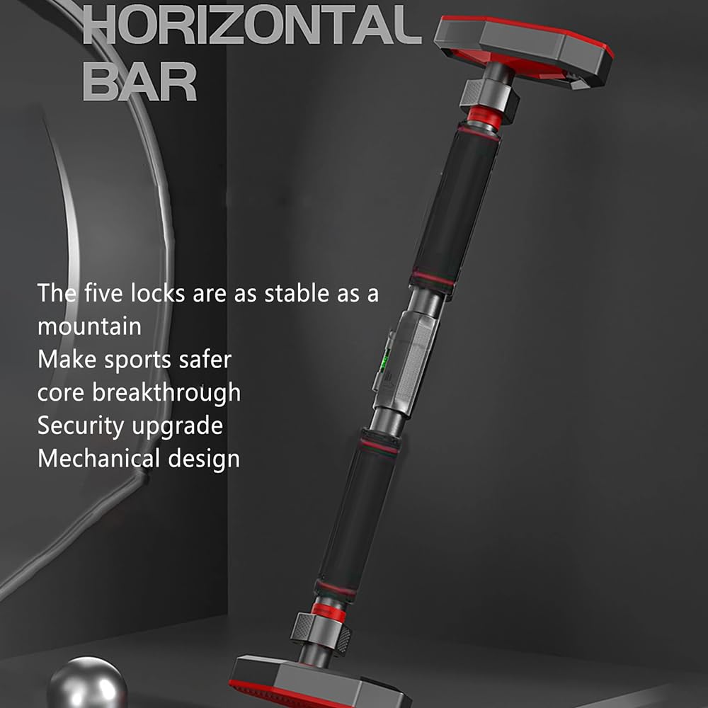 Barre De Traction Sportneer - Sans Vis, Réglable 29,5-37 Pouces - Noire, 135 Kg