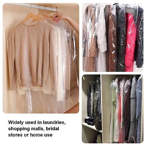 Miniatura 6 de 50 Piezas Desechable Fundas Ropa Armario,60x100cm Transparente Fundas Para Ropa Bolsa,Cubierta Antipolvo De Ropa, Impermeable Funda Traje,Plastico Funda Ropa Para Trajes, Camisas, Chaquetas,Faldas