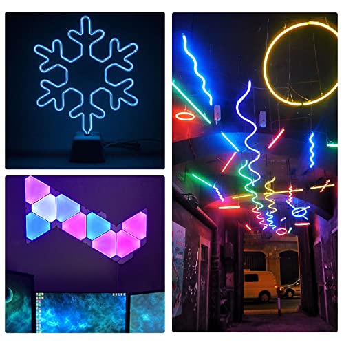 Image of Glowing LED Eyes Cuttable 2PCS 12 * 5cm Cuttable EL Panel Electroluminescent Light Sheet Decorations Light Lamp Sheet Sheet with Battery Inverter (Ice Blue)