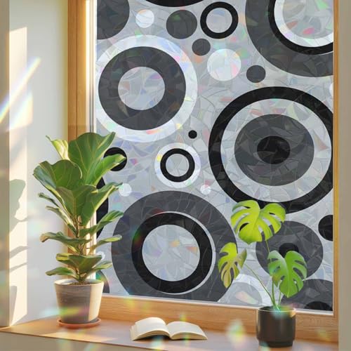 Vinilo para ventana decorativo vidrio gris 17.7x39.3 pulg miniatura 1