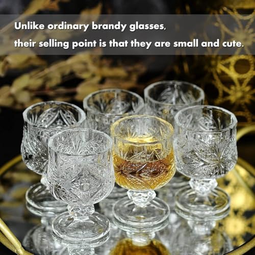 Image of WRINGO Shot Glass for Espressos, Spirits & Liquors,Whiskey, Vodka Shot, Tequila Shot, Wine Tasting, Cocktail Pour, Bar Accessory & Home Decor Parties Glasses Set of 6 (WR-07)