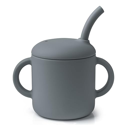 Miniatura 8 de Vaso de silicona prémium para bebé, 6 onzas, sin BPA, de silicona de grado alimenticio, para bebés y niños pequeños a partir de 6 meses, resistente