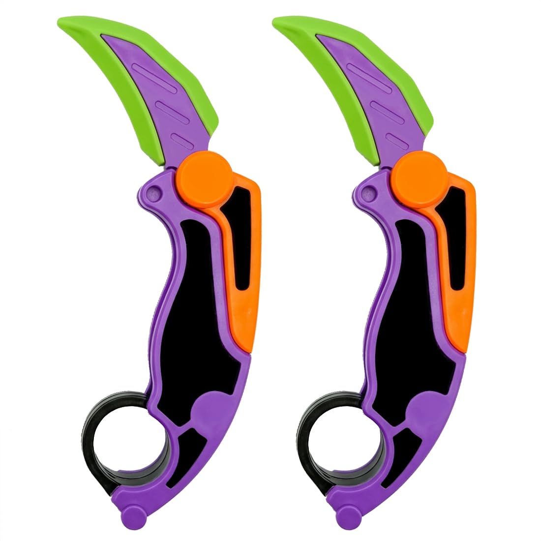 Dreamplay Fidget Claw Toy with Soft Silicone Blade, Plastic Karambit Practice Toy for Finger Spinning, 3D Printed Style Folding Pocket Spinner for Teens and Adults โ image 1
