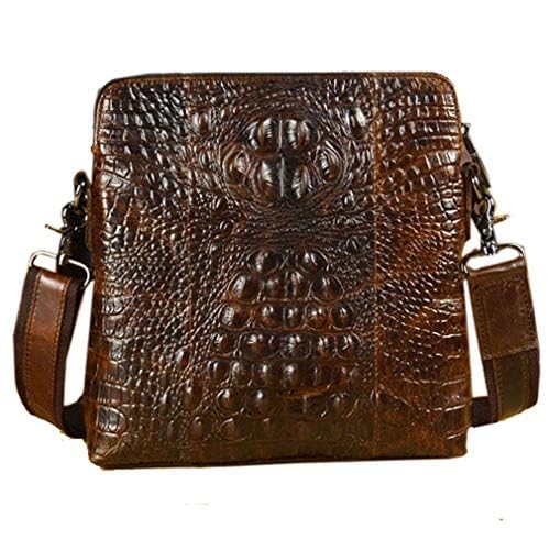 Small Leather Sling Shoulder Bag Messenger Pack for Men Women Outdoor Travel Business