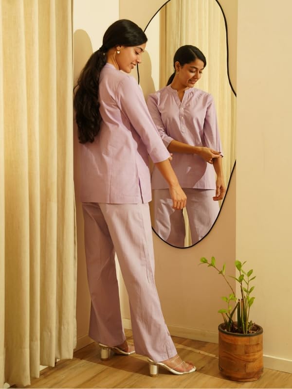 Image of SAADAA Women's Cotton Co-Ord Set | Soft, Breathable Fabric | Comfortable