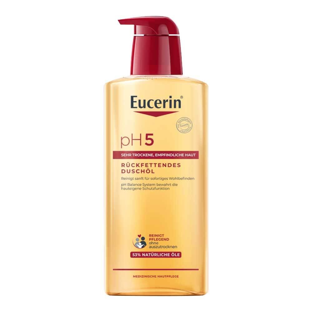 Eucerin pH5 Duschgel bewahrt die Schutzfunktion strapazierter Haut, 400 ml Gel