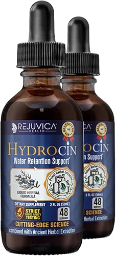 Hydrocin - Suplemento diurético avanzado de soporte de retención de agua - Entrega de líquidos para una mejor absorción - Diente de león, Uva Ursi,