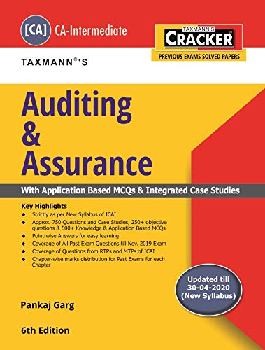 Taxmann's CRACKER-Auditing &amp; Assurance-With Application Based MCQs &amp; Integrated Case Studies (CA-Intermediate-New Syllabus)(6th Edition 2020-Updated till 30-04-2020) Pankaj Garg