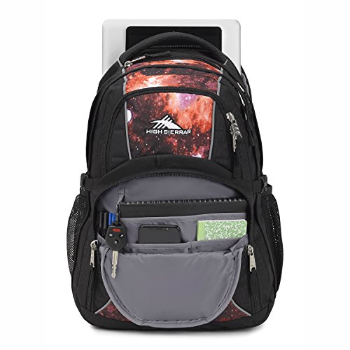 Image of High Sierra Swerve Laptop Backpack, Black /Space Age, 19 x 13 x 7.75-Inch