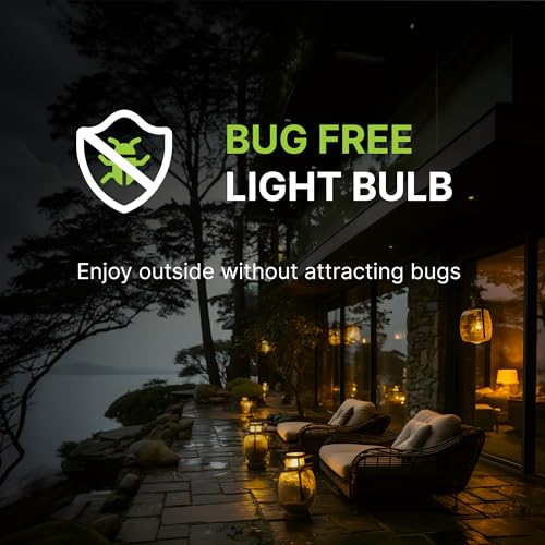 Image of Xtricity Yellow Bug Light Bulbs Compact Fluorescent T2 Spiral, E26 Base, 13W (60W Equivalent), 800 Lumens, Outdoor, CFL, 120V - UL Listed (4 Pack)