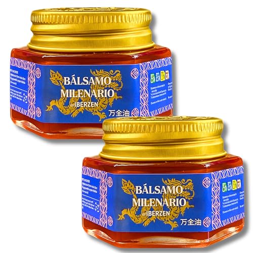 Pack Ahorro 2 Unidades Bálsamo Milenario 60 gr Extra Fuerte .| Efecto Calor para Masajes | Efecto Antiinflamatorio Natural | Alivio Piernas Cansada Contracturas, Muscular | Crema del Tigre Roja |