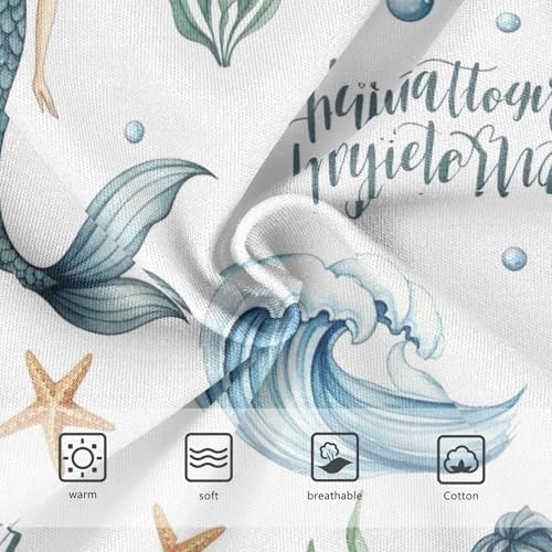 Girls Underwear Toddler 2t Cotton Panties Little Girl Cartoon Underpants Briefs Blue Mermaids Bubble Sea3