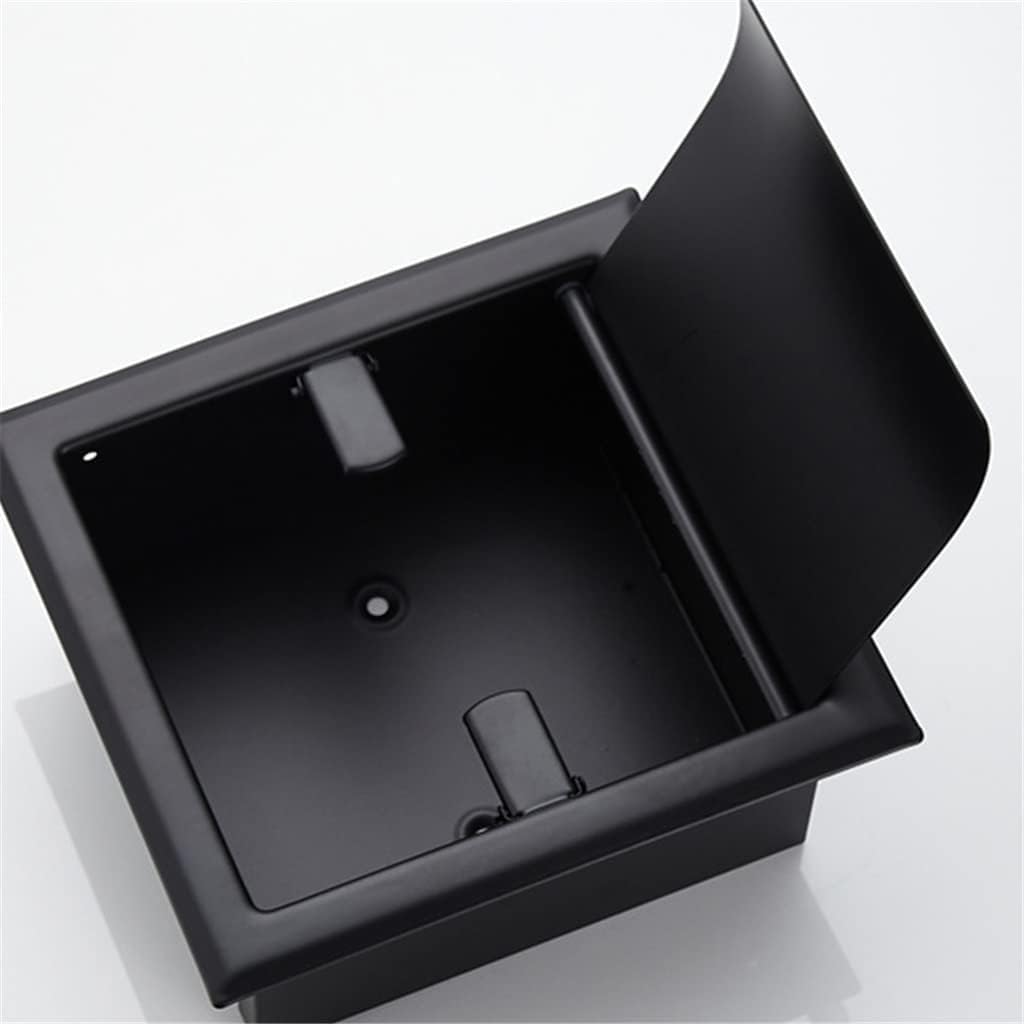Portarotolo di Carta igienica da Parete, Porta fazzoletti, Porta Carta da Incasso, portarotolo in Acciaio Inox per Bagno, portarotolo da Parete (Singolo Nero)